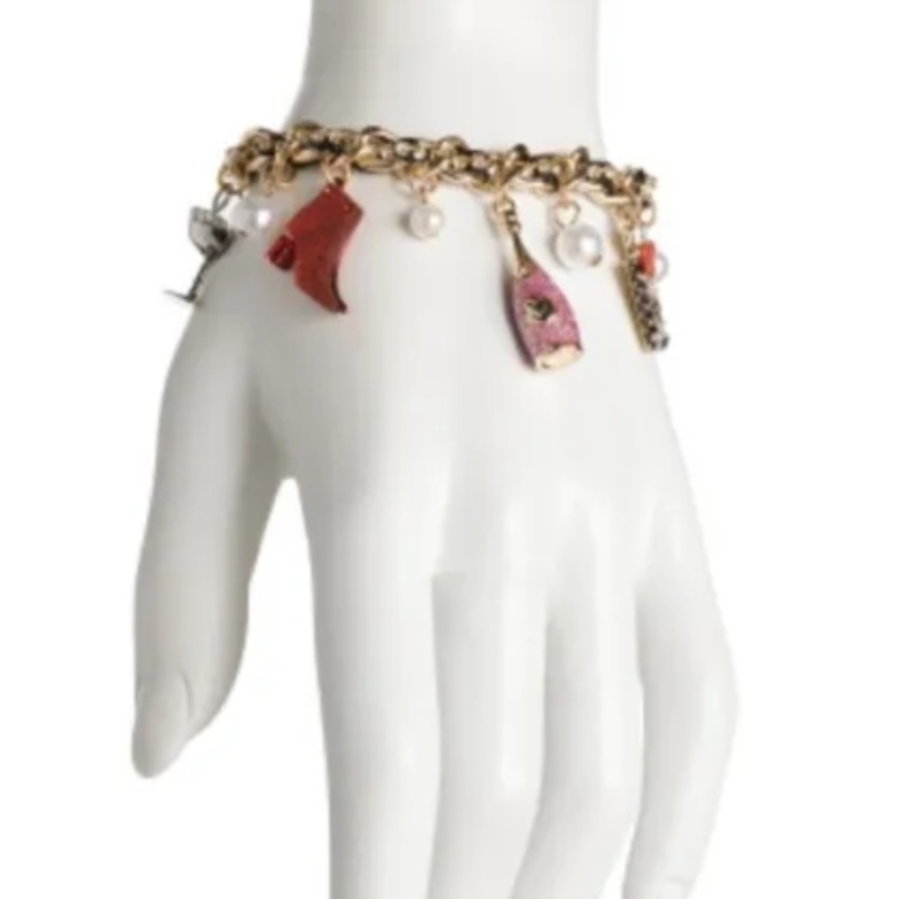 BETSEY JOHNSON SET Going All Out Mismatched Sparkle Bracelet & Earrings NEW NWT - Picture 3 of 7
